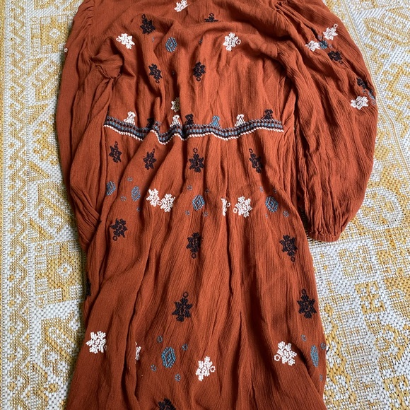 Free People Star Gazer mini embroidered dress orange - Picture 6 of 6